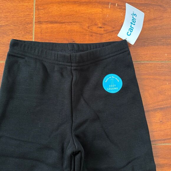 Carter’s Black Fleece Girl’s Leggings 5t - Picture 2 of 4